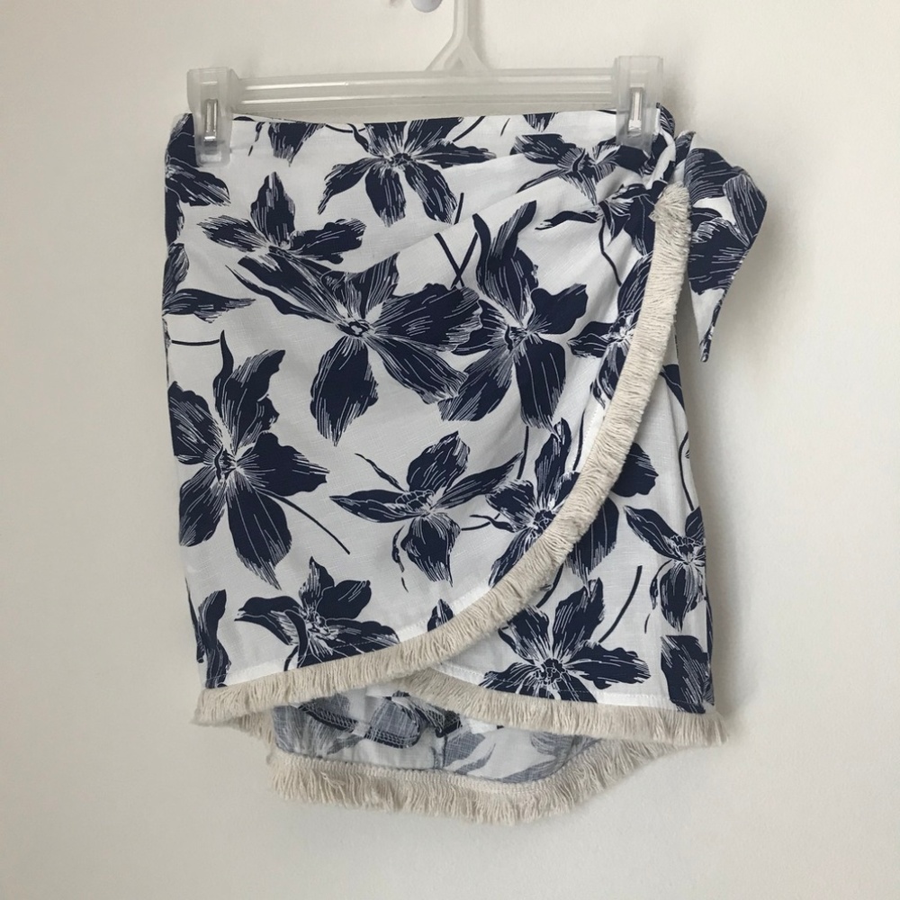 [LF] Floral Wrap Mini Shorts